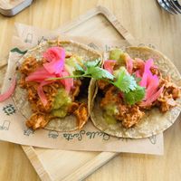 Jackfruit tacos  at Gallo Santo in Barcelona