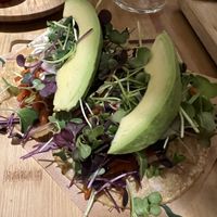 Tinga tacos (don’t look like much but they are tasty)  at Gallo Santo in Barcelona