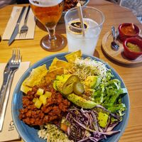 Burrito bowl at Gallo Santo in Barcelona