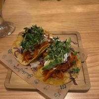 Tacos de tinga de zanahoria (7,9€) at Gallo Santo in Barcelona