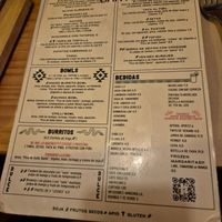 Menu (en español) at Gallo Santo in Barcelona