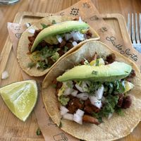Asada tacos with pineapple   at Gallo Santo in Barcelona