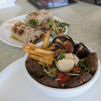 Falafel bowl and falafel wrap at Bunty's Kitchen  in Pushkar