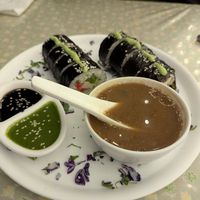 Veg & tofu sushi with miso soup at Bunty's Kitchen  in Pushkar