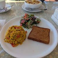 Indian style scrambled tofu (should have probably asked for more bread? at Bunty's Kitchen  in Pushkar