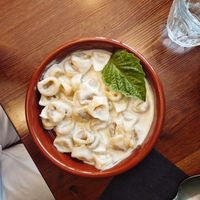 tortellini with cream at ZEM Bistro in Bologna