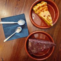sacher and torta della nonna at ZEM Bistro in Bologna