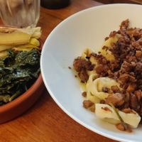 Tortellini with seitan and seasonal veggies at ZEM Bistro in Bologna