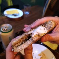 Tigella with chickpea roast at ZEM Bistro in Bologna