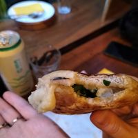 Tigella with potato cheese at ZEM Bistro in Bologna