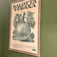 Vegan poster  at ZEM Bistro in Bologna