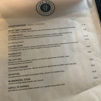 Menu   at Life Deli in Frankfurt