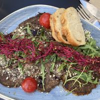 Roast „beef“ Carpaccio   at Life Deli in Frankfurt