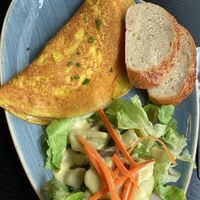 Israeli breakfast (omelette): tasty!  at Life Deli in Frankfurt