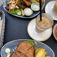 Roast “beef” sandwich and schnitzel(all vegan) at Life Deli in Frankfurt