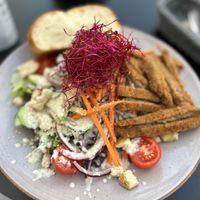 Life Deli salad with schnitzel - excellent!   at Life Deli in Frankfurt