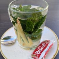 Ginger tea with nana at Life Deli in Frankfurt