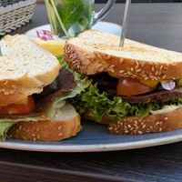 Vegan Roast beef sandwich at Life Deli in Frankfurt