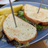 Vegan roast beef sandwich at Life Deli in Frankfurt