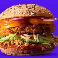 Spice girl burger at Taste Like Chicken TLC in Amsterdam