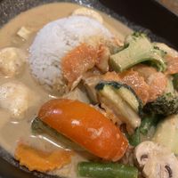 Veganes Erdnuss-Curry mit Tofu.  at CODO - Street Kitchen in Hannover