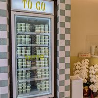 Cups to take home at Tutto in Tokyo