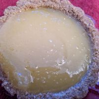 Best lemon tart! Tasty blend of sweet & tart lemon filling on a crust good enough to eat as a cookie on its own! at Raydiant Vybes in Alameda