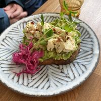 Avo on toast with vegan feta - another family member had this for breakfast and we were slightly jealous as it looked so good   at Shizen  in Nozawaonsen