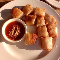 Spring rolls vegan at Hula Hula Pai Hostel and Restaurant in Pai
