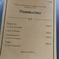 Vegan Flammkuchen at Café Huben in Ladenburg