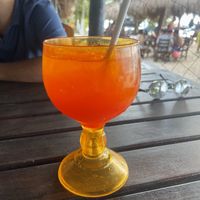 Tequila sunrise  at Restaurant Playa Palancar in Cozumel