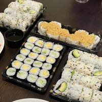 Avocado maki, avocado peanut maki, cucumber maki, pineapple maki  at Noodle King in Funchal