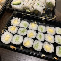 Avocado maki, cucumber maki, pineapple maki  at Noodle King in Funchal