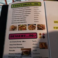 Menu at Luna Beach Bar in Ao Nang