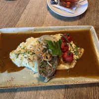 Cabbage roll with potato celery mash  at MUC - Airbräu - MAC in Munich