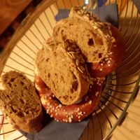 Bretzel and bread at MUC - Airbräu - MAC in Munich