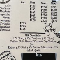 Milk substitutes available   at Coffee Therapy & Brunch in Luquillo