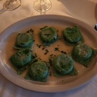 Ravioli with alfredo sauce at John's of 12th Street in New York City