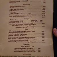 Menu #Veganuary at John's of 12th Street in New York City