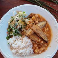 Lunch (strogonoff) at Unah Piracanga in Itacare