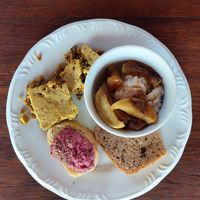 Options from the breakfast buffet at Unah Piracanga in Itacare