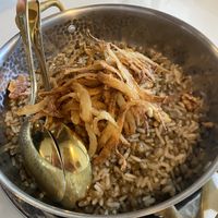 lentils and rice and onions  at One Lebanese in Sunrise