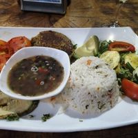 Vegan Casado at Marisquería Corcovado in Puerto Jimenez