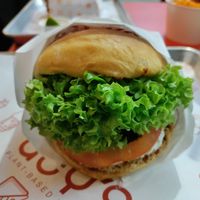 El Poyo (chicken) burger at Goy's Plant-Based Burgers - Napoles in Mexico City