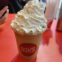Matcha shake at Goy's Plant-Based Burgers - Napoles in Mexico City