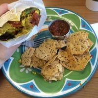 Tofu wrap for brunch at Frisch Compassionate Eatery in Salt Lake City