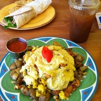 The Landslide and a CoCo Latte for brunch at Frisch Compassionate Eatery in Salt Lake City