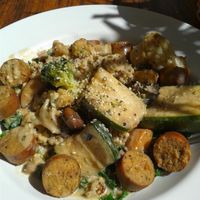 New grilled veggie curry with Field Roast sausage at Veggie Grill by Next Level in Long Beach