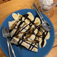 Vegan pancake with banana and chocolate🤤  at Penne in Koh Samui