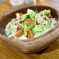 Tom Kah - galangal and veggies in coconut milk soup  at Penne in Koh Samui